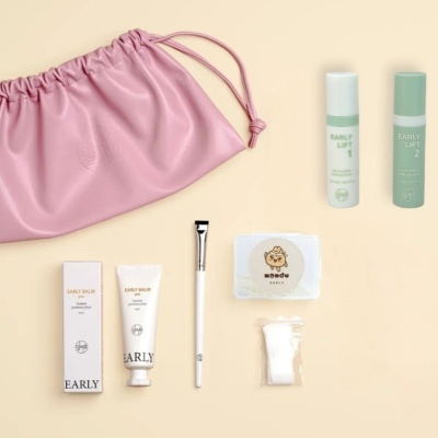 Self Lash Lift Kit Early Shop - kit completo Korean Lash Lift glueless com Balm Pro, Steps 1 e 2, Ma