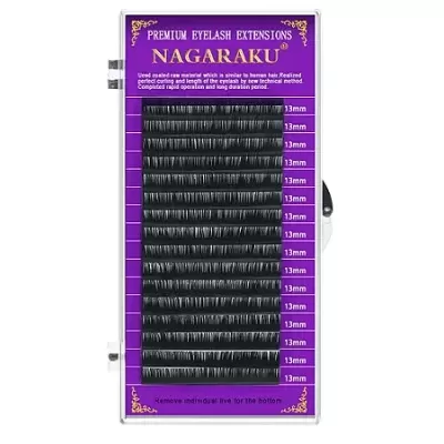 Estojo com extensões de pestanas pretas NAGARAKU 13mm