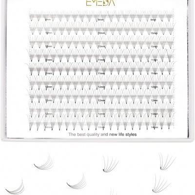 Conjunto de pestanas postiços EMESA em estojo branco com várias fileiras e tamanhos