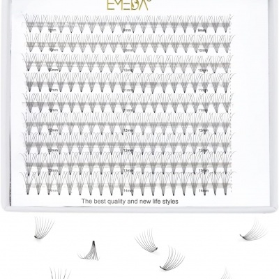 Caixa branca com conjunto de pestanas falsas EMEDA em vários comprimentos