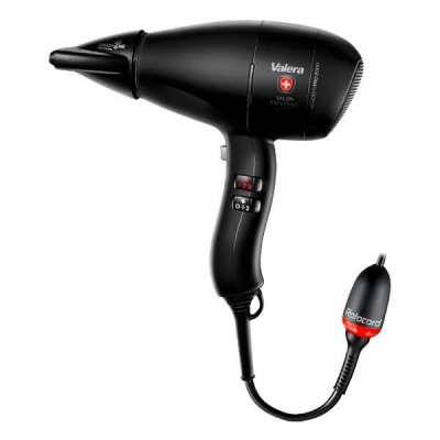 Secador de cabelo preto profissional Valera com cabo Rolocord