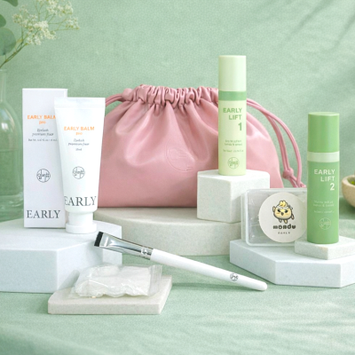 Self Lash Lift Kit Early Shop - kit completo Korean Lash Lift glueless com Balm Pro, Steps 1 e 2, Ma