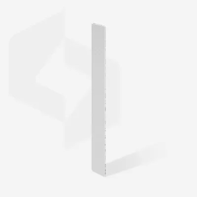 Lixa de unhas branca retangular