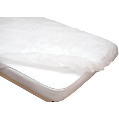 Topper de colchão branco com capa protetora transparente