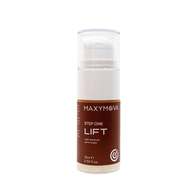 Frasco de creme MAXYMOVA para permanente de pestanas e sobrancelhas