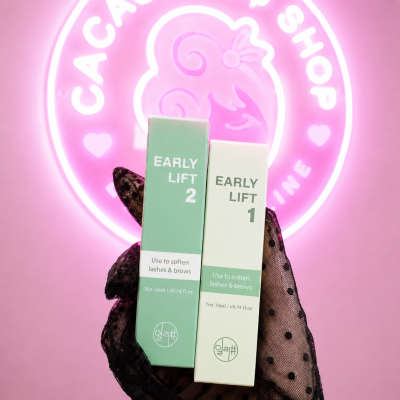 Early Lift Step 1 e Step 2 para amaciamento e neutralização no protocolo Early Shop Korean Lash Lift