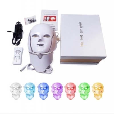 Máscara facial LED e acessórios com várias máscaras coloridas