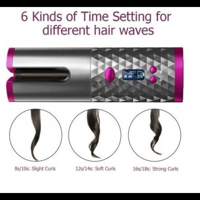 Dispositivo elétrico para modelar cabelo com definições de tempo para diferentes tipos de caracóis