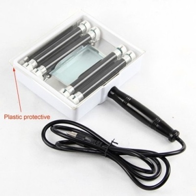 Lupa com LED e base plástica protetora