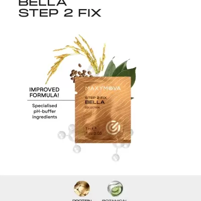 Pacote de suplemento MAXYMOVA Step 2 Fix Bella Collection com grãos e folhas verdes ao redor