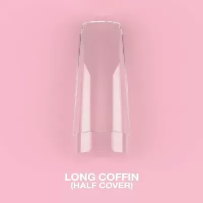 Capa transparente longa tipo caixão meia cobertura