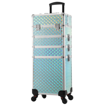 Mala de viagem holográfica vertical com rodas