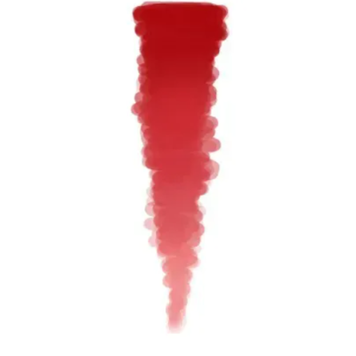 Pincel de maquilhagem com cerdas em tons de vermelho a rosa