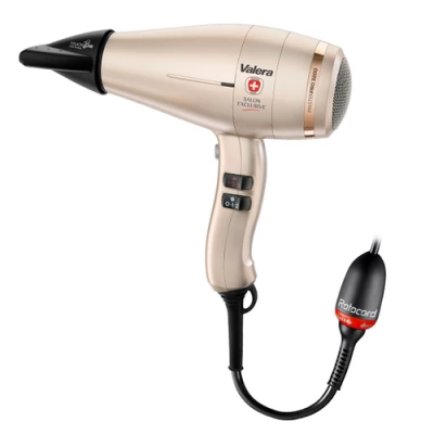 Secador de cabelo Valera Salon Exclusive champanhe com botão Rolocard preto e vermelho