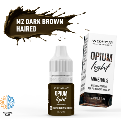 Frasco e embalagem de pigmento para maquiagem permanente na cor castanho escuro