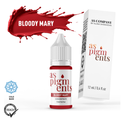 Frasco e caixa do concentrado AS Pigments Bloody Mary