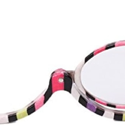 Óculos de piscina com armação oval multicolorida e lentes transparentes