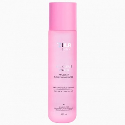 Frasco rosa de água micelar ZOLA SKIN+
