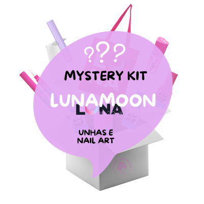 Kit mystery de produtos para unhas e nail art com decoração em rosa e lilás