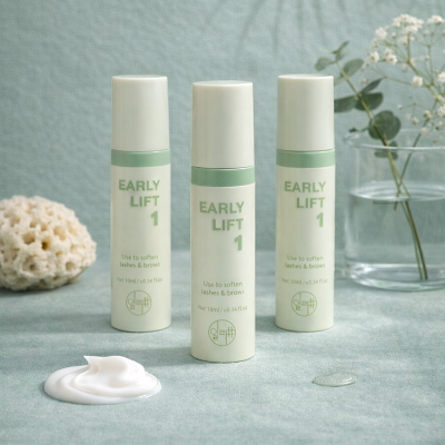 Early Lift Step 1 Softening Cream 10ml Korean Lash Lift Coreano Early Shop pH 7,5 com cisteamina HCl