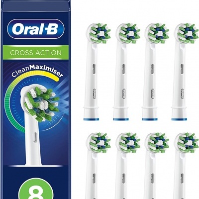 Pacote de cabeças de escova Oral-B Cross Action com 8 unidades