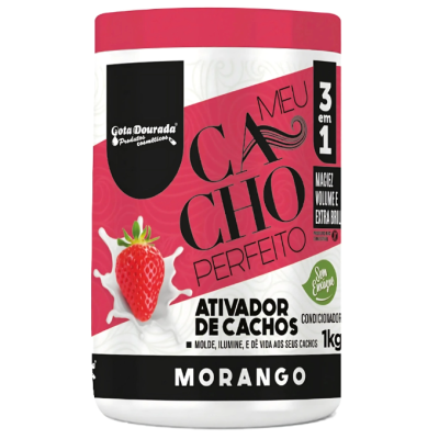 Pote de ativador de cachos sabor morango