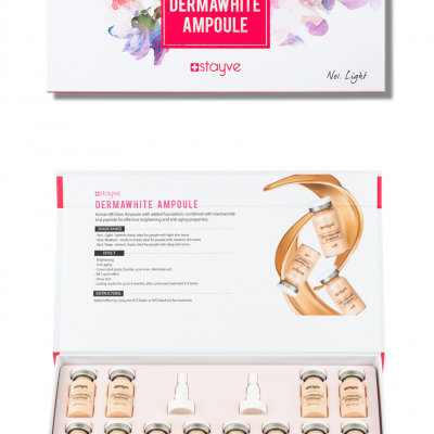 Caixa DermWhite Ampoule Stayve com 12 frascos e pipetas