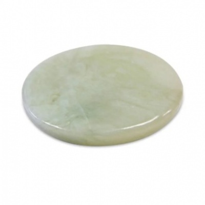 Disco redondo de pedra verde polida