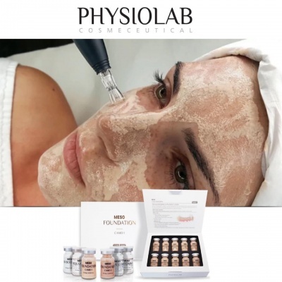 Tratamento facial PHYSIOLAB com máscara e conjunto MESO FOUNDATION MESO INFUSION.