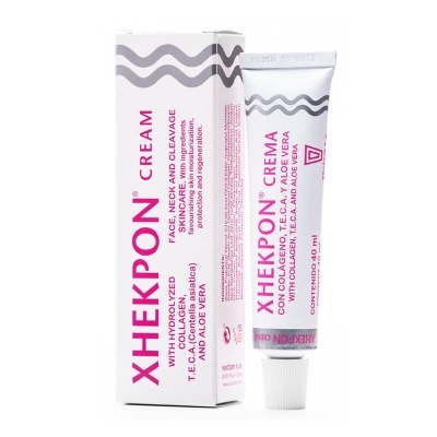 Creme hidratante em tubo branco com caixa branca para rosto, pescoço e decote