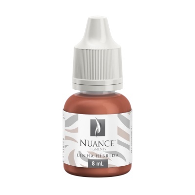 Frasco pequeno de pigmento líquido Nuance de 8 mL com tampa branca