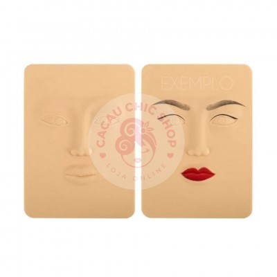 Almofadas de prática de maquilhagem em material pele sintética cor bege