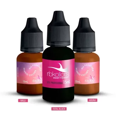 Frascos de pigmentos rbkolors para maquilhagem permanente em várias cores