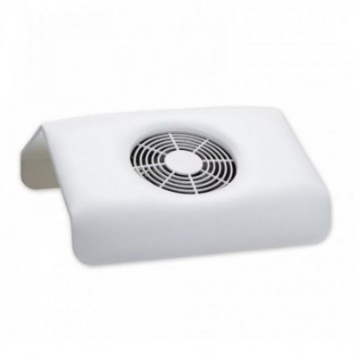 Ventoinha branca com superfície inclinada para mesa.