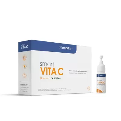 Caixa e frasco do suplemento Smart Vita C