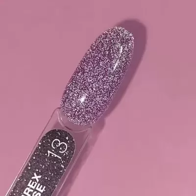 Verniz de unhas glitter prata com etiqueta LUREX BASE 13