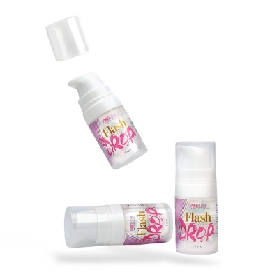 Três frascos de Flash Drop Face da Pinkflash com tampas transparentes