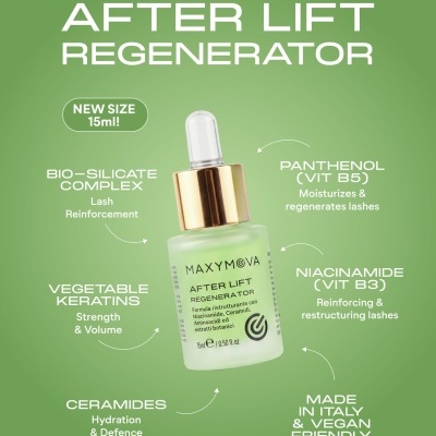 Maxymova After Lift Regenerator 15 ml, frasco airless e características da fórmula