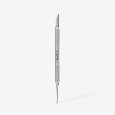 Ferramenta metálica multifuncional com ponta de bisturi e anel pequeno