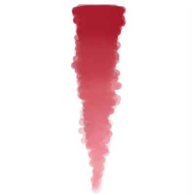 Traço vertical em tons de vermelho com textura difusa.