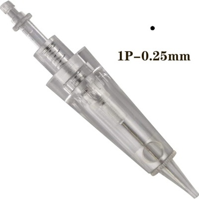 Cartucho de tatuagem transparente com agulha 0,25mm