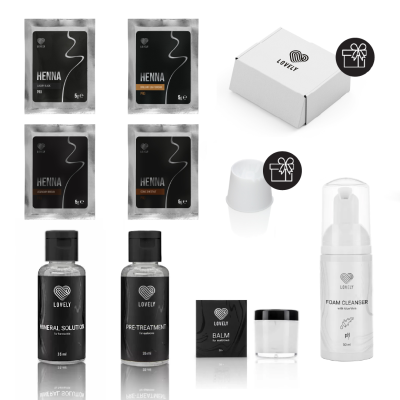 Kit Completo Lovely Brow Henna Starter Kit COMPLETE para sobrancelhas profissionais