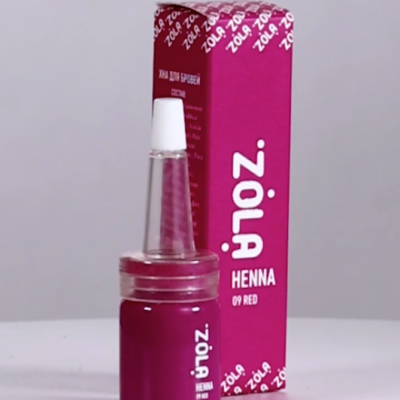 Tinteiro de henna ZOLA Henna 09 Red rosa-escuro com conta-gotas