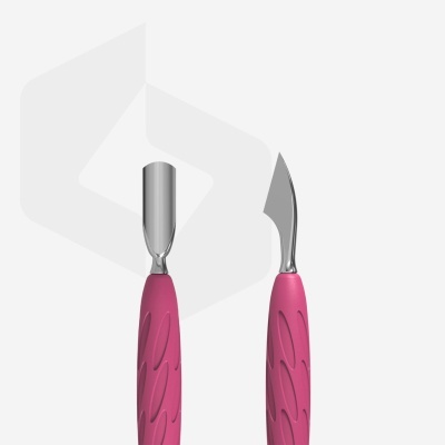 Conjunto de duas ferramentas de corte com cabos rosados e lâminas metálicas