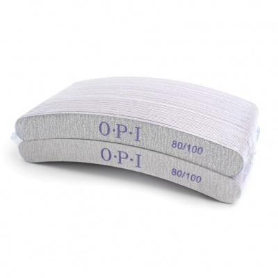 Lixas de unhas cinza claras OPI com número 80/100