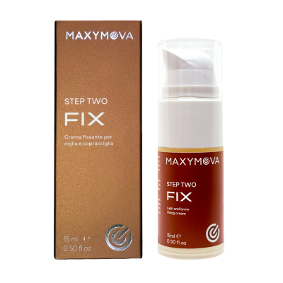 Maxymova Step 2 Fix 15 ml, frasco airless e embalagem