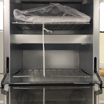 Esterilizador de temperatura WX-12C com porta de vidro e grelhas metálicas no interior