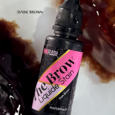 Frasco de tinta líquida para sobrancelhas Dark Brown da PINKFLASH