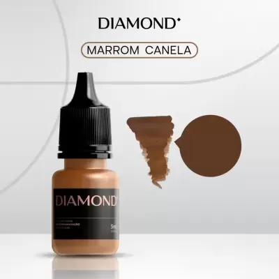 Frasco de pigmento para micropigmentação cor castanho canela com teste de cor