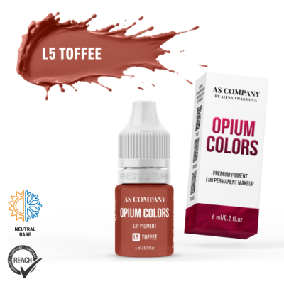 Produto pigmento labial AS COMPANY cor L5 Toffee com caixa